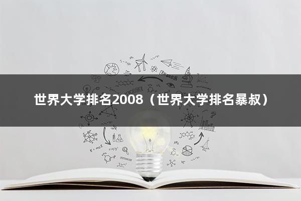 世界大学排名2008（世界大学排名暴叔）插图