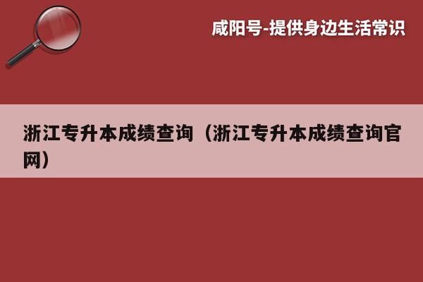 浙江专升本成绩查询(浙江专升本成绩查询官网)插图 浙江专升本成绩查询(浙江专升本成绩查询官网)插图