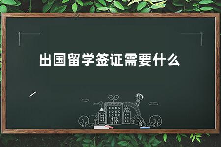 出国留学签证需要什么 出国留学签证申请流程插图